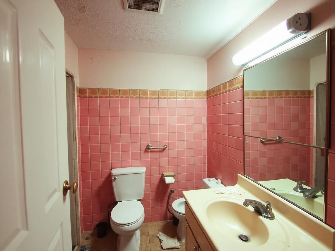 Dated bathroom before K&Y remodel