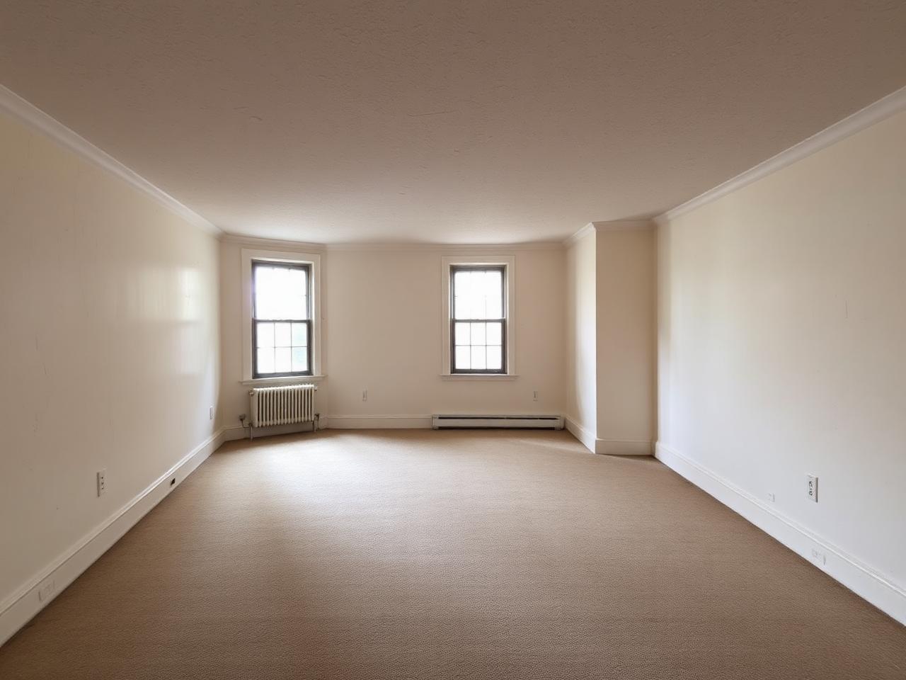 Worn living room before K&Y renovation