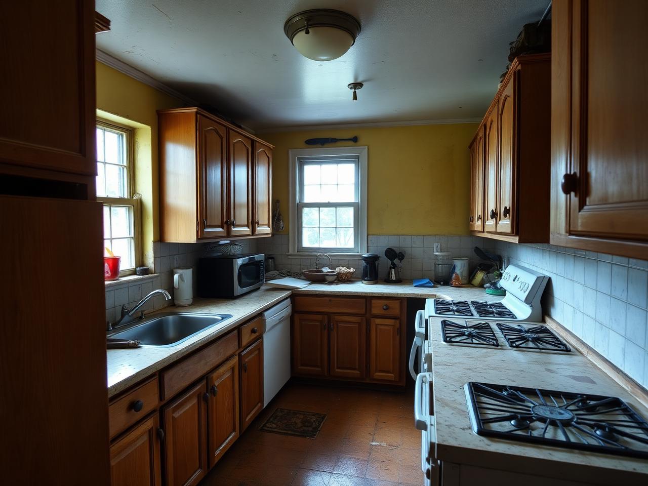 Outdated Brooklyn kitchen before K&Y renovation